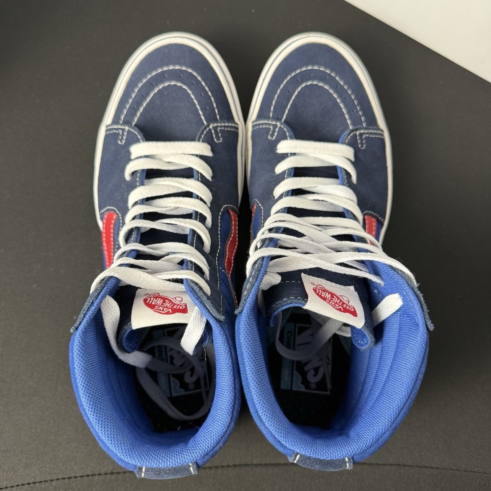 Vans Shoes Men's Size 10 Sk8-Hi Athletic Blue Red Skate Comfort Hi Top Sneaker - Picture 2 of 7
